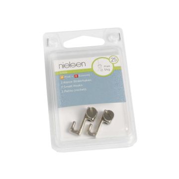 Haken Galerieschiene, Klein mit Rändelschraube (2 Stück)
